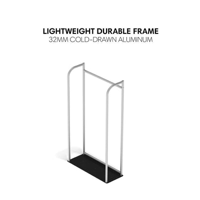 Lightweight durable aluminum frame structure ideal for trade shows and exhibitions