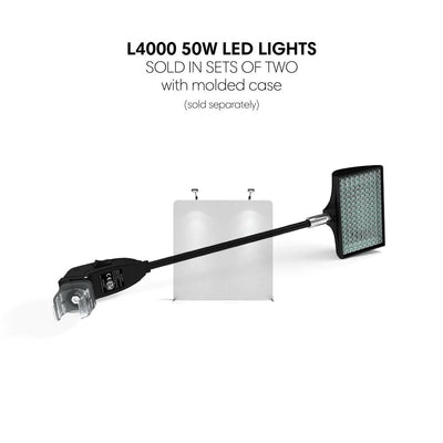 LED trade show lighting fixture with molded case designed for exhibition booth illumination