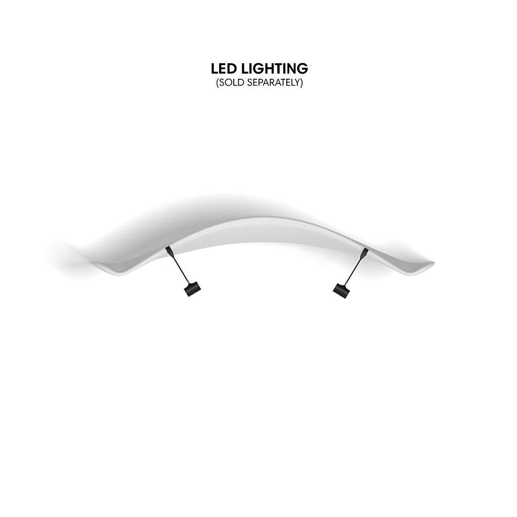 10ft curved display panel with adjustable LED lighting for trade shows and exhibitions