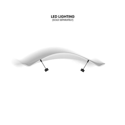 10ft curved display panel with adjustable LED lighting for trade shows and exhibitions