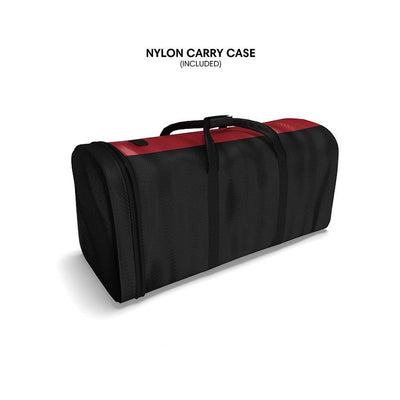 Nylon carry case for easy transport and storage of trade show and exhibition displays