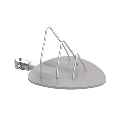 Metal brochure holder attachment with wireframe slots for trade shows, exhibitions, and events