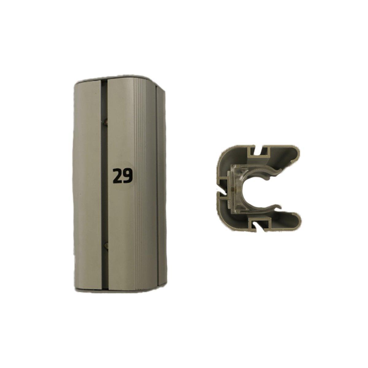 U-shaped trade show connector profile with label 29 for exhibition display assembly