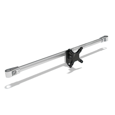 Adjustable support bar with mounting bracket for trade show displays and exhibition setups