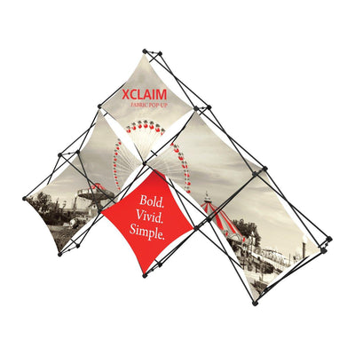 Xclaim fabric pop-up display with a ferris wheel and carnival graphics for trade shows and exhibitions