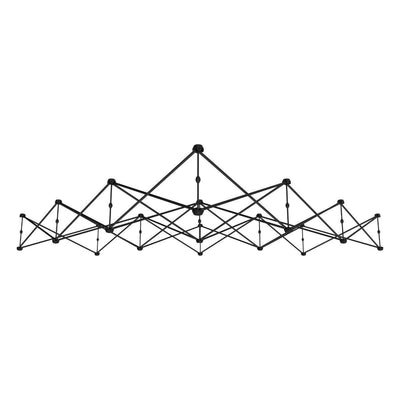 Foldable trade show display frame with quad pyramid design for exhibitions and special events