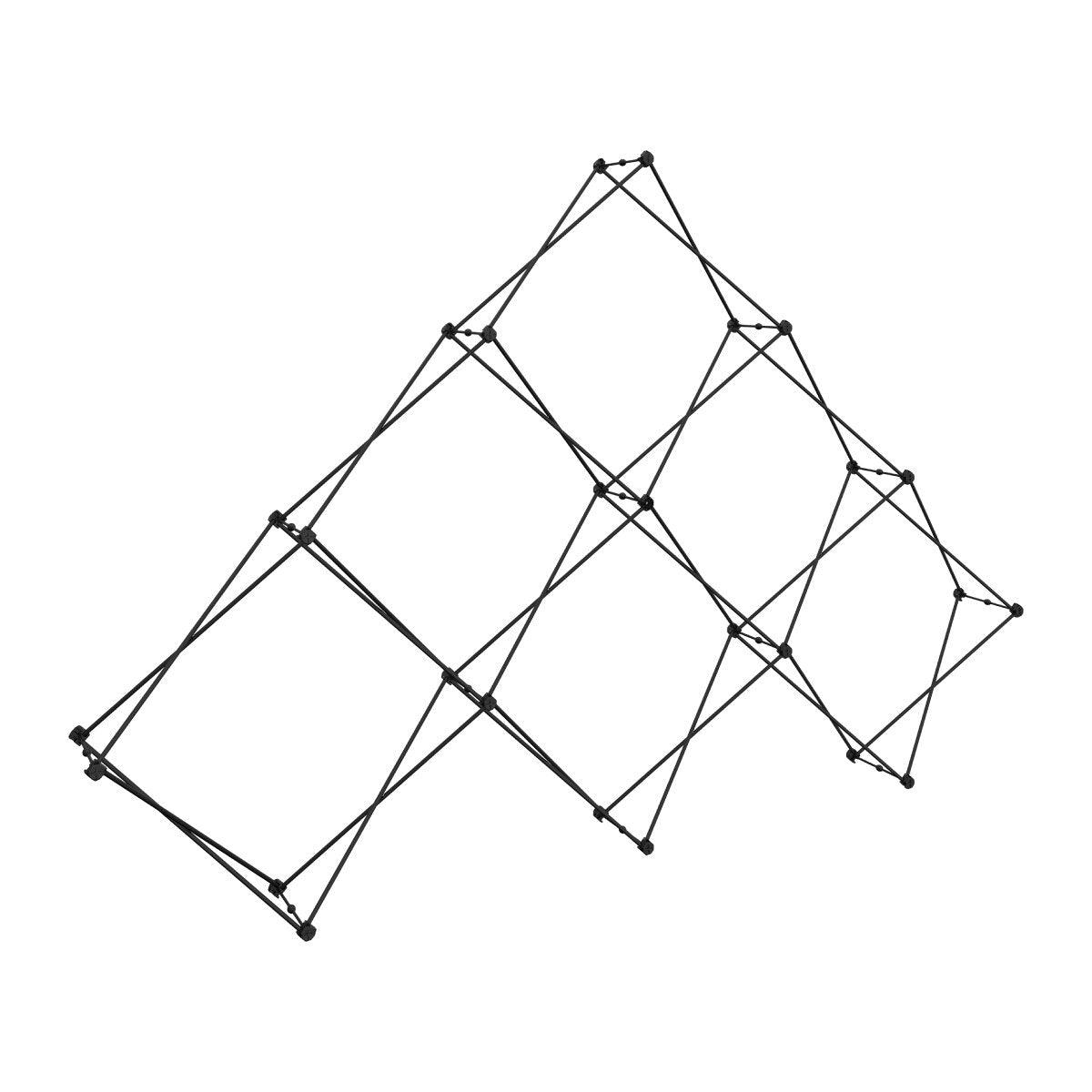 Expandable frame structure designed for trade show displays, exhibitions, and special events