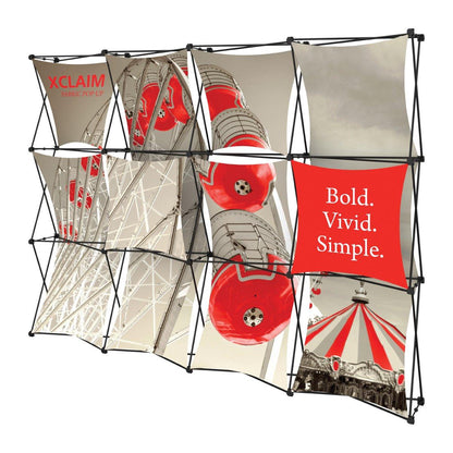 Xclaim fabric pop-up display featuring a Ferris wheel and carousel for trade shows and exhibitions