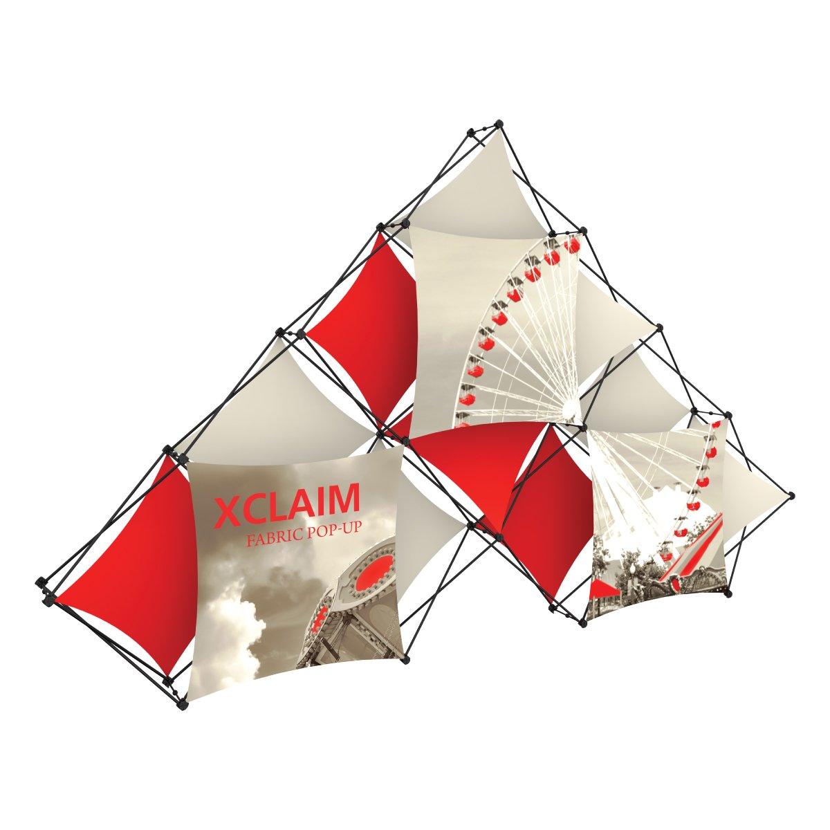 Xclaim fabric pop-up display with modular panels for trade shows and exhibitions