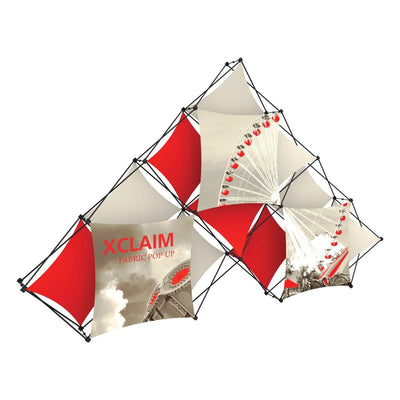 Xclaim fabric pop-up display with modular panels for trade shows and exhibitions