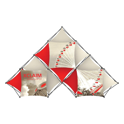 Xclaim fabric pop-up display with printed graphic panels for trade shows and exhibitions