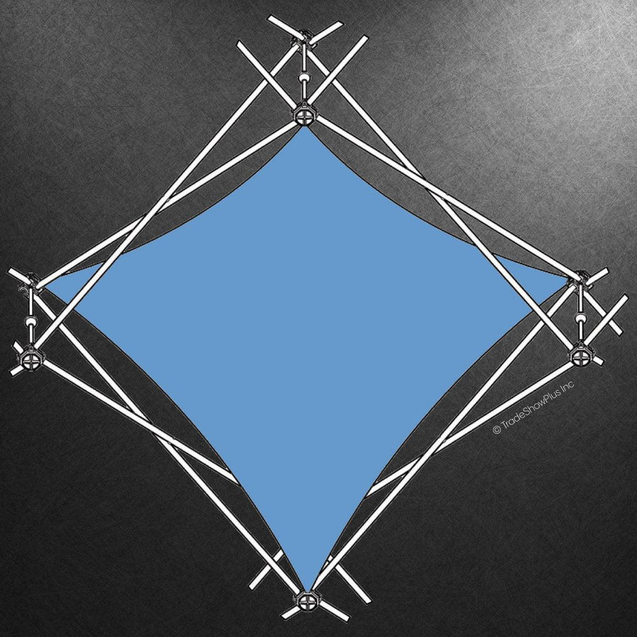 Xclaim (1x1 Quad) Pyramid Double Twist Diamond Fabric Graphic - TradeShowPlus