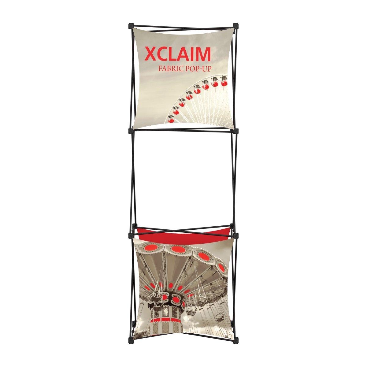Xclaim fabric pop-up display with carnival ride graphics for trade shows and exhibitions
