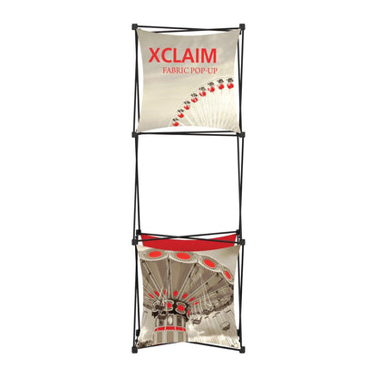 Xclaim fabric pop-up display with carnival ride graphics for trade shows and exhibitions
