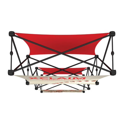 Collapsible trade show display frame with tension fabric graphics for exhibitions and special events