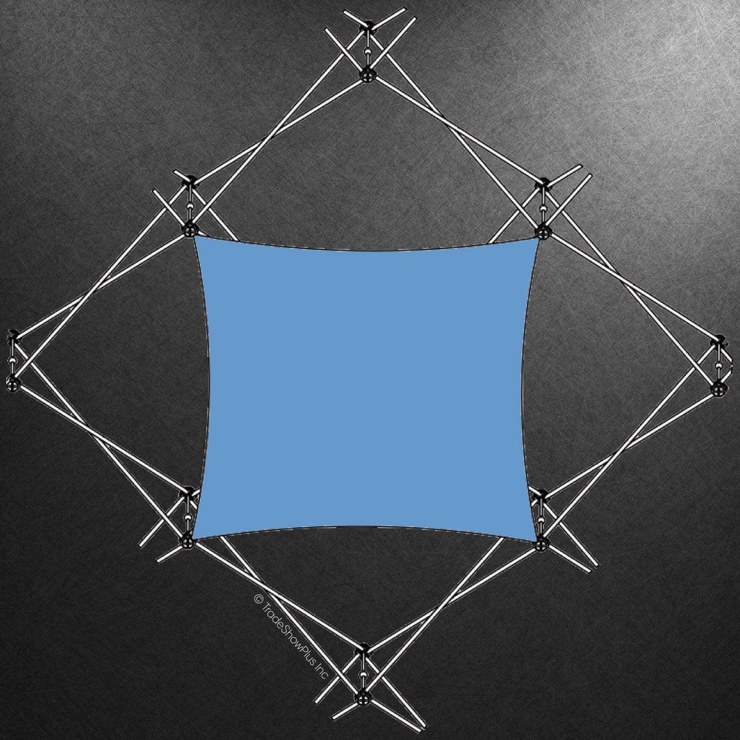 Xclaim (2x2 Quad) Pyramid Flat Square Fabric Graphic - TradeShowPlus