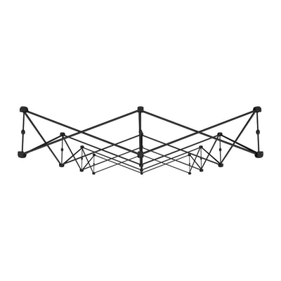 Collapsible frame structure for trade show displays and exhibition booth setups