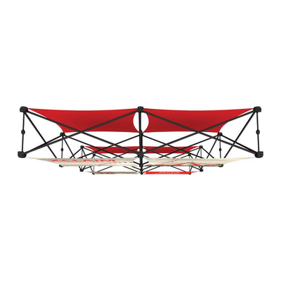 Collapsible trade show display frame with fabric graphics for exhibitions and special events
