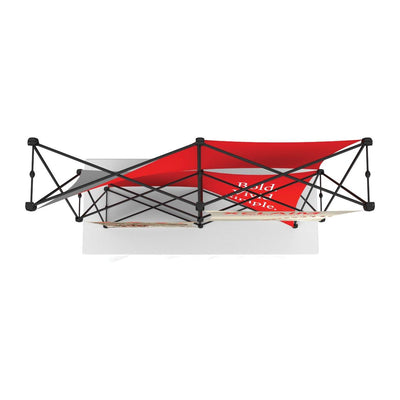 5ft collapsible tabletop trade show display with fabric graphics and metal frame for exhibitions