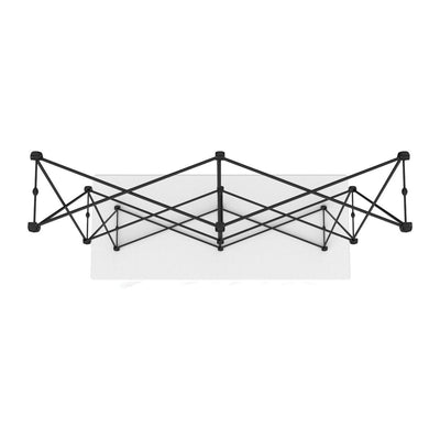 Collapsible frame table display designed for trade shows, exhibitions, and event setups