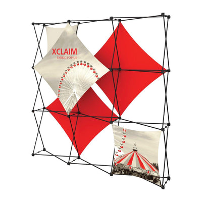 Xclaim fabric pop-up display with modular frame for trade shows and exhibitions