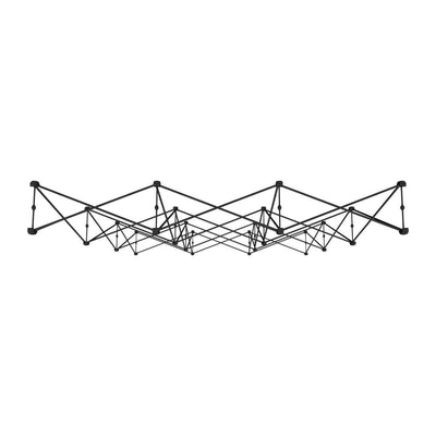 Collapsible frame structure for trade show displays and exhibition booths