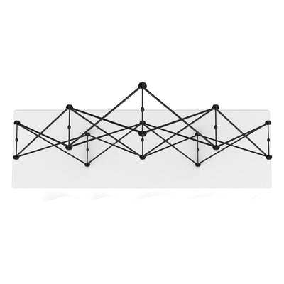 Collapsible frame structure for trade show booth displays and exhibition setups