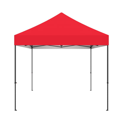Economy pop-up tent with adjustable frame, ideal for trade shows and special events shelter