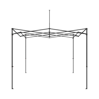 Trade show canopy tent frame with collapsible metal structure for exhibitions and events