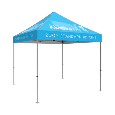 Trade show pop-up tent with branding, ideal for exhibitions and special event displays