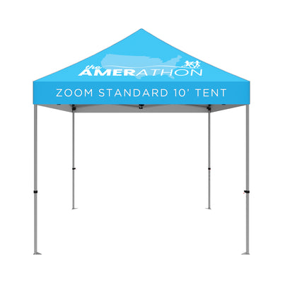 Zoom Standard 10' trade show tent with custom logo printed for exhibitions and special events