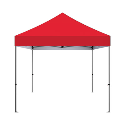 Pop-up canopy tent with adjustable legs ideal for trade shows, exhibitions, and special events
