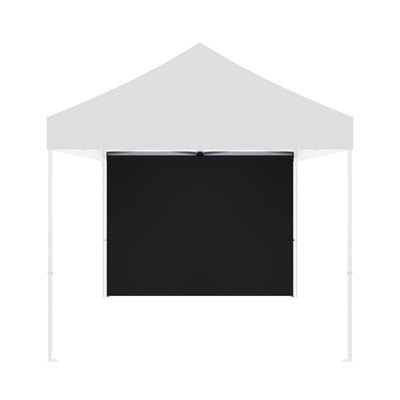 10ft trade show canopy tent with solid background panel for exhibitions and special events