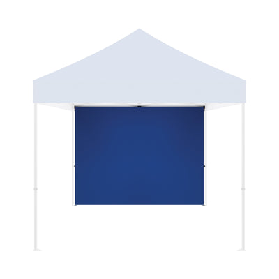 10ft trade show canopy tent with solid background panel for exhibitions and events