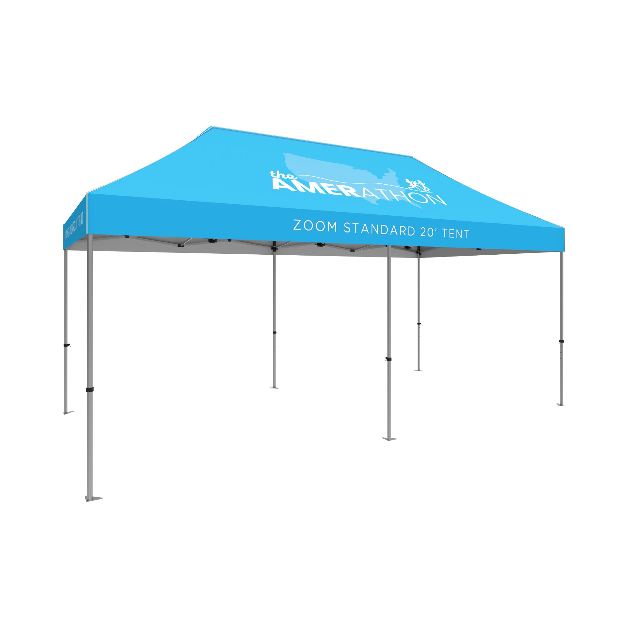 20-foot trade show tent with custom branded canopy for exhibitions and special events