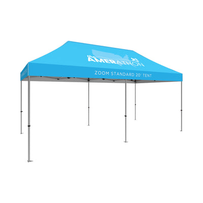 20-foot trade show tent with custom branded canopy for exhibitions and special events