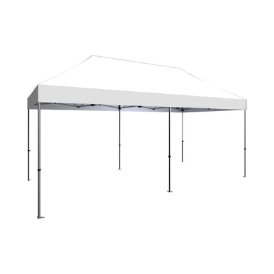 Large commercial canopy tent with metal frame for trade shows, exhibitions, and special events