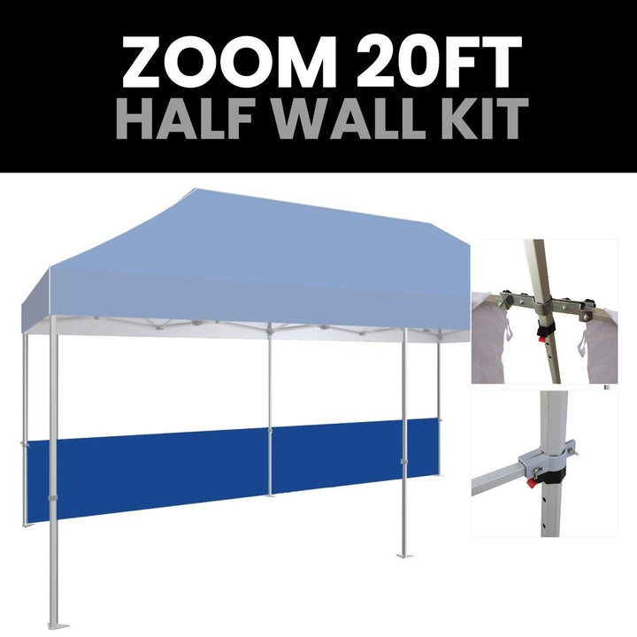 Zoom 20ft Tent Unimprinted Half Wall Kit - TradeShowPlus