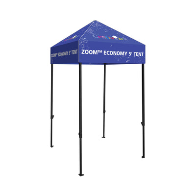 Zoom Economy 5ft trade show tent with printed canopy for exhibitions and special events