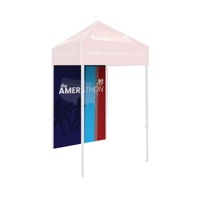 5-foot trade show tent with custom printed full wall and branded canopy for exhibitions and events