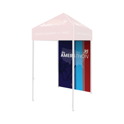 Custom printed 5ft trade show tent with branded full wall panel for exhibitions and special events