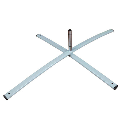 Cross base stand for trade show flags and displays used at exhibitions and special events