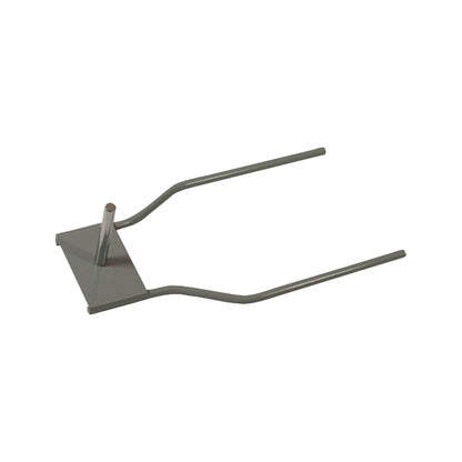 Metal display base frame with peg for trade show and exhibition signage setup