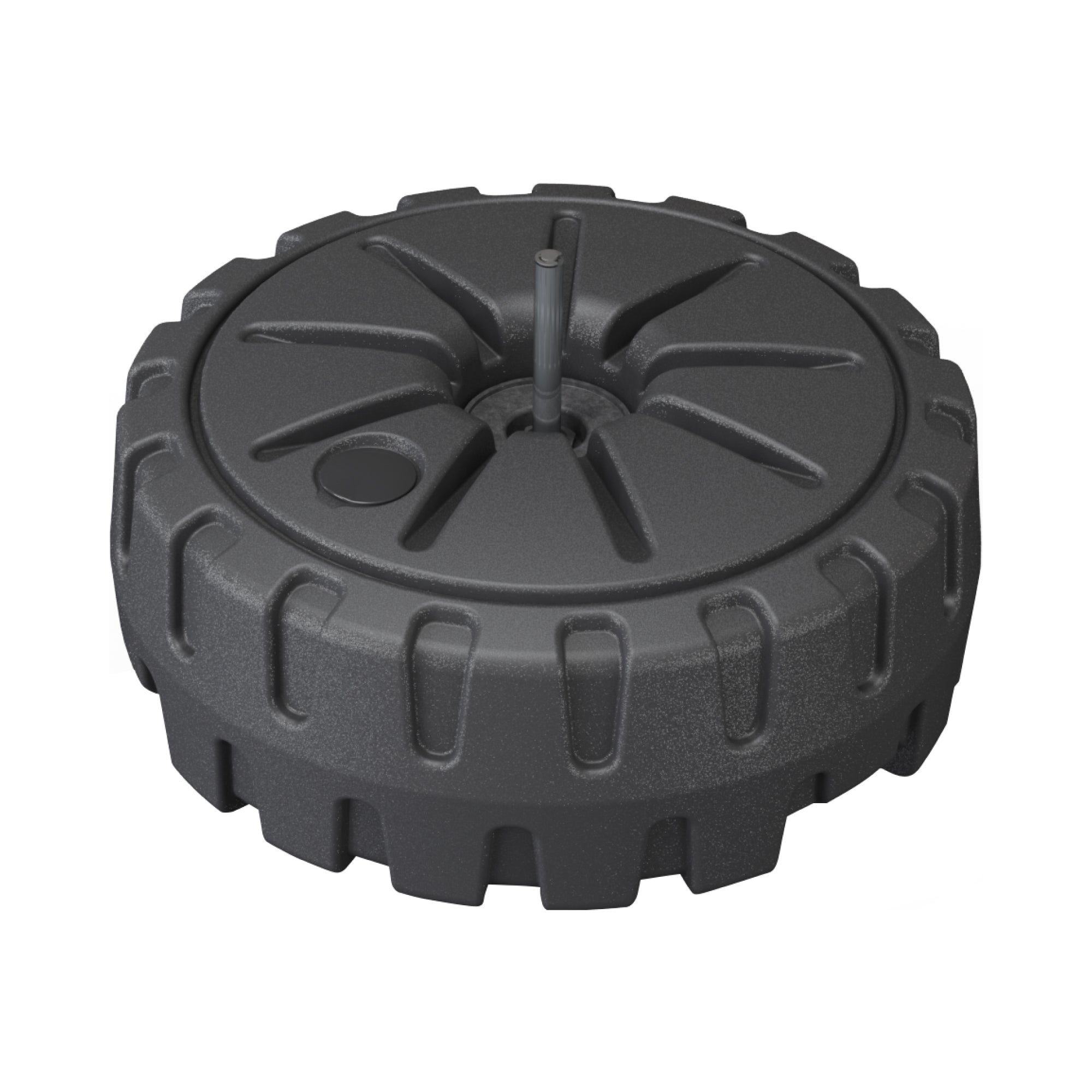 Fillable ground base for trade show displays and exhibition signage support