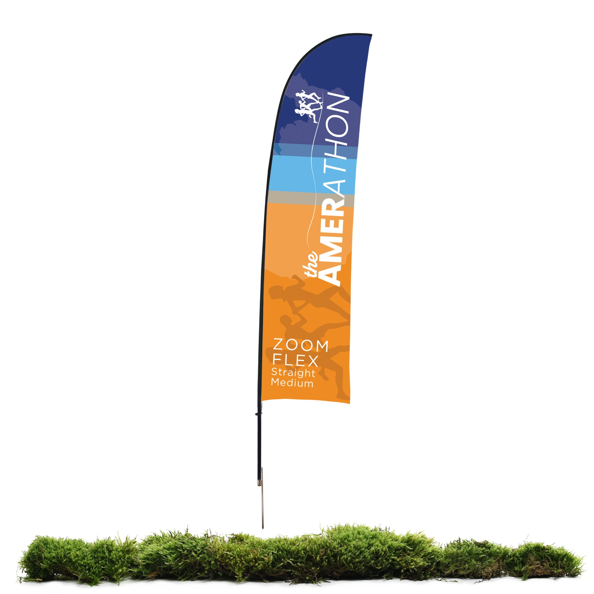 Zoom Flex medium straight flag banner used for trade shows and special events promotion