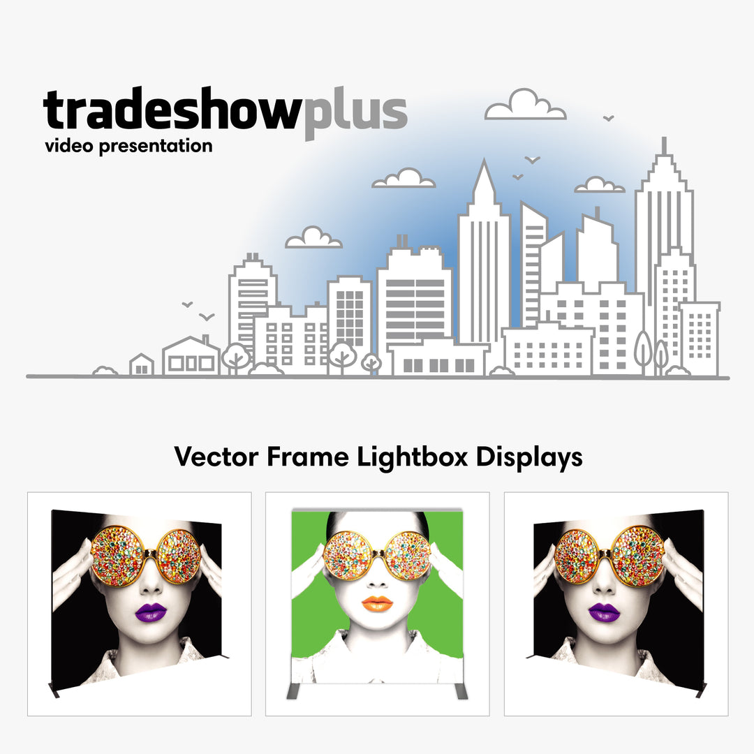 Vector Frame Lightbox Display Video - TradeShowPlus
